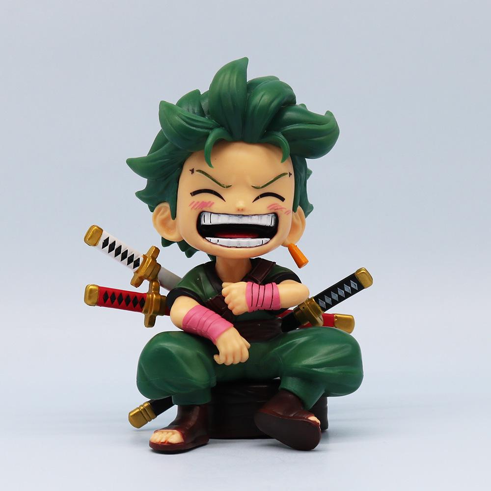 Laughing Luffy & Zoro Figurine – Straw Hat Crew Desktop & Car Ornament