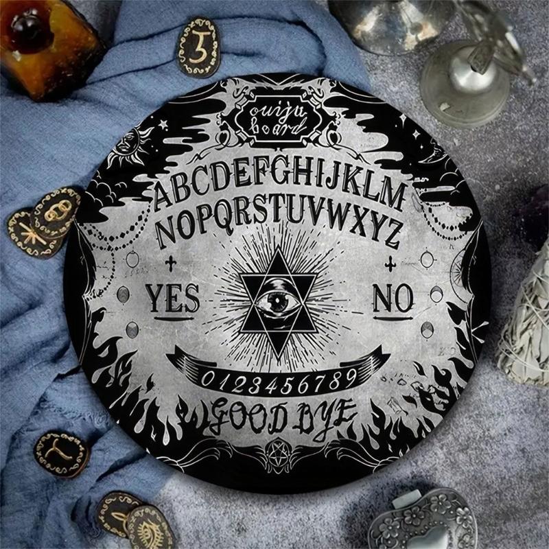 Dowsing Divinations Mat Mouse Pad Eye Pattern Rubber Tablecloth Desk Decoration Tarots Card Pad for Party Board Game