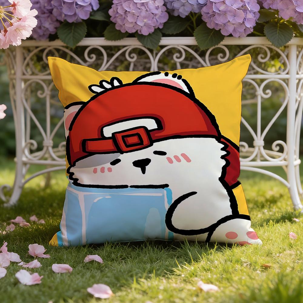 Sticker Cute Bear Stickers Cushion Cover Home Car DualScene Pillow Cover Reversible for Premium Comfort