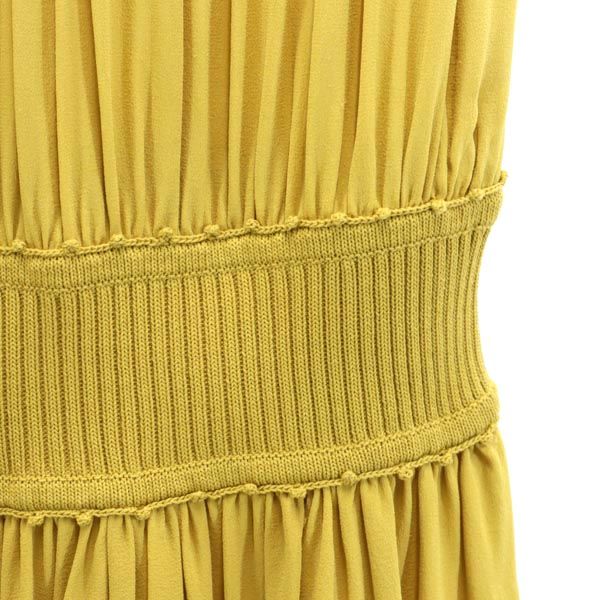 ANTEPRIMA Silk Blend Knit look Cami one piece Yellow Women Used