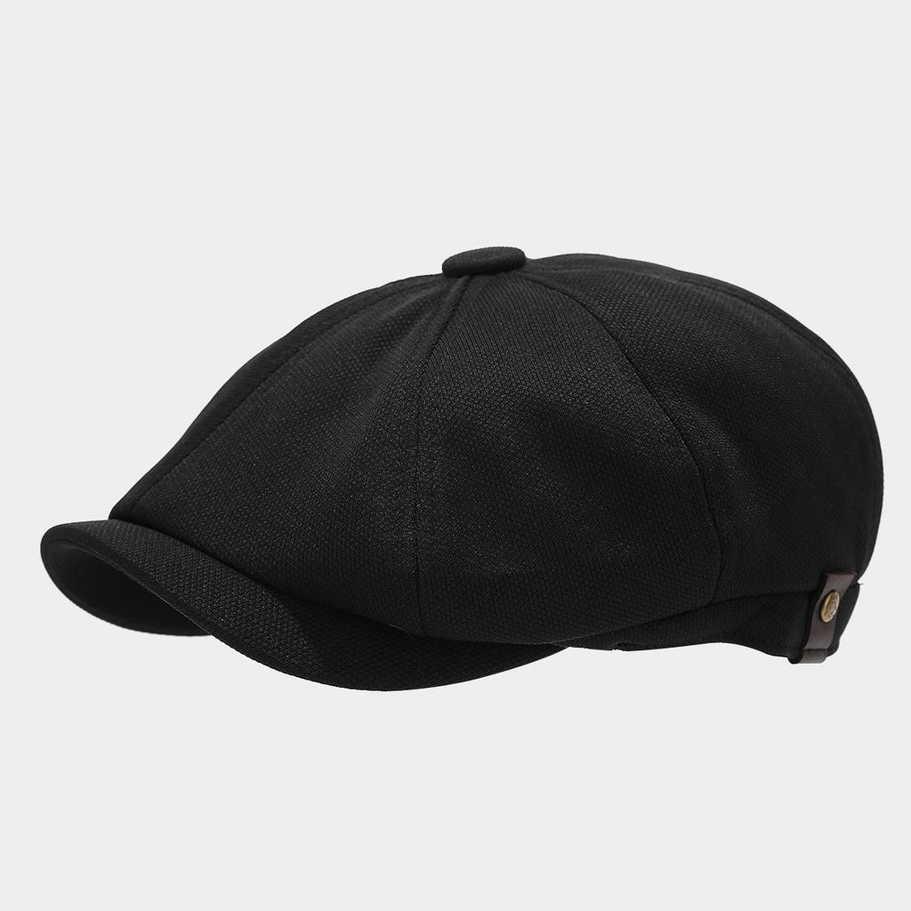 Autumn Retro Simple Literary Octagonal Hat Men's Casual Trend British Newsboy Hat Outdoor Short Brim Cap Women