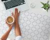 Decorative Laptop Desk Mat Geometric Retro Pattern 100x50 Cm