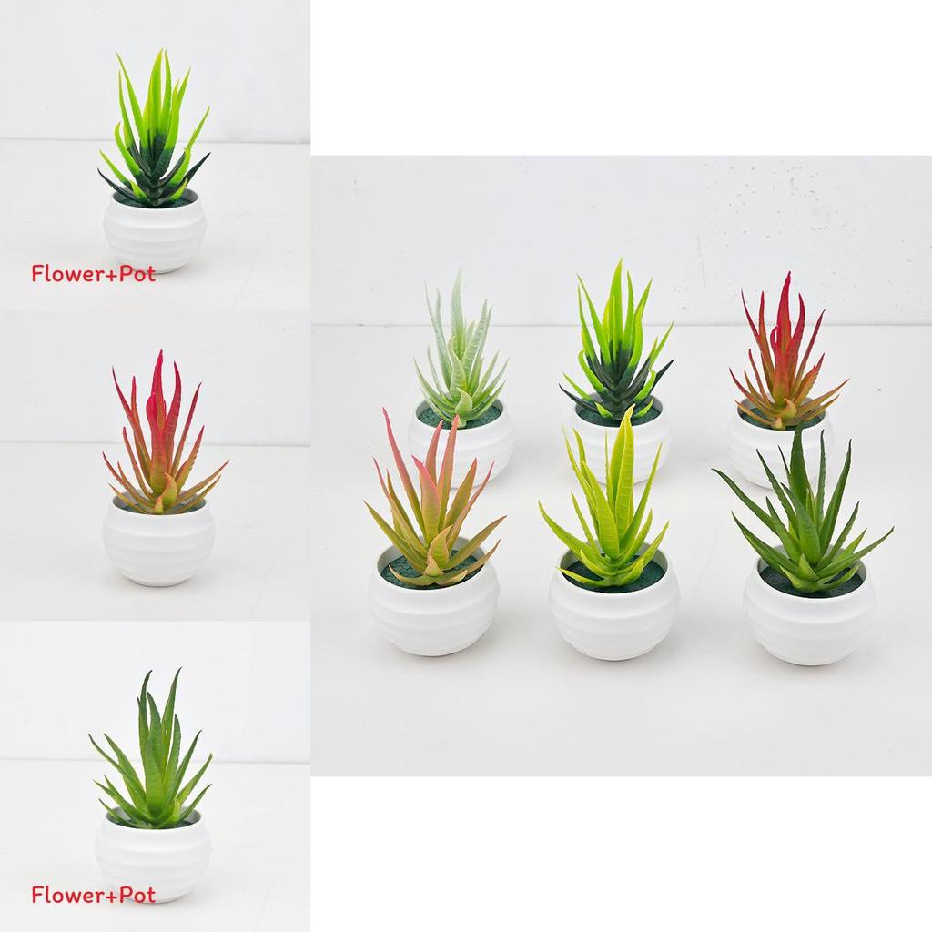 Succulent Aloe Vera Simulated Green Plant For Home And Office Table Decor