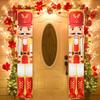 2PCS Nutcracker Soldier Banner Christmas Door Curtain Merry Christmas Decoration for Home 2026 Xmas Navidad Natal New Year Gifts