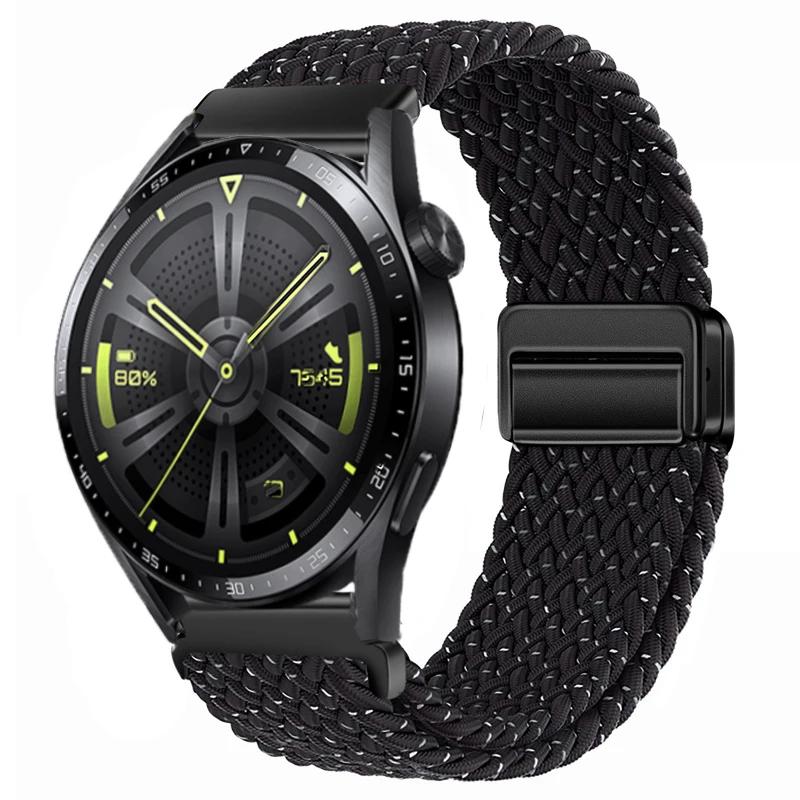 22mm 20mm Nylon Braided Strap For Huawei Watch 4/3/GT4-3 Samsung Watch 6/5/4/3 Fabric Bracelet Wristband Amazfit GTR 4/GTS4 Belt