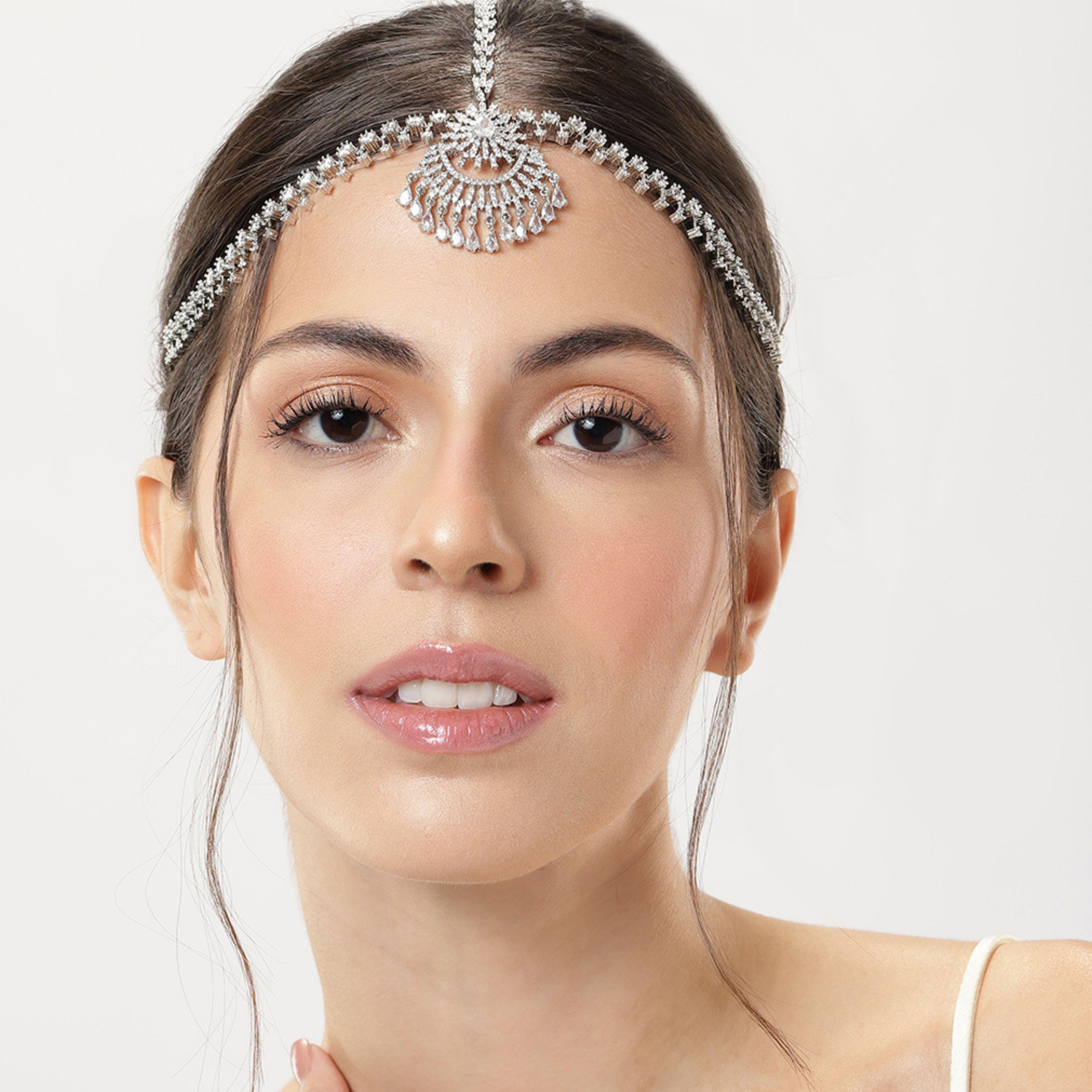 

Maangtikka tikka в болливудском стиле Maangtikka Индийские свадебные украшения для женщин с бриллиантами maangtikka M белый