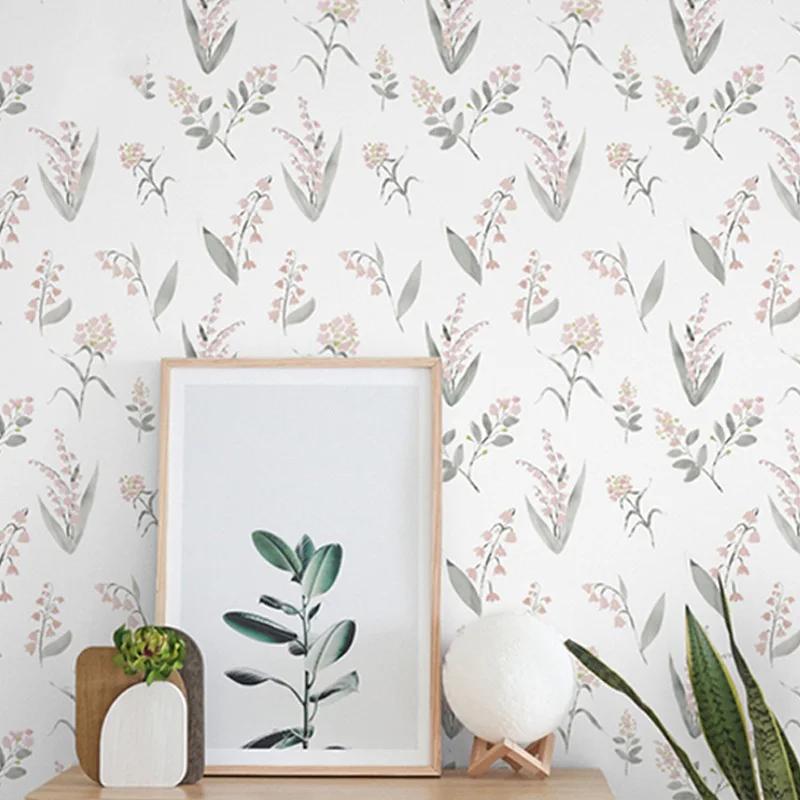 Modern flower peeling wallpaper natural flower self-adhesive wallpaper waterproof detachable leaf wallpaper home decor