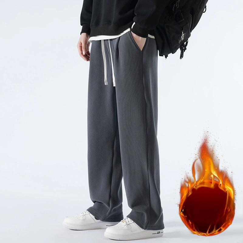 Winter Double-sided Fleece with Thick Fleece Men's Pants, Sports and Casual with Fleece Pants, Men's Loose Sweatpants