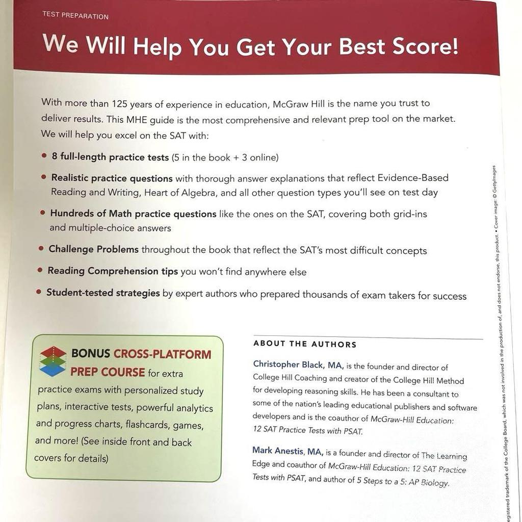 [USED] McGraw Hill SAT 2022