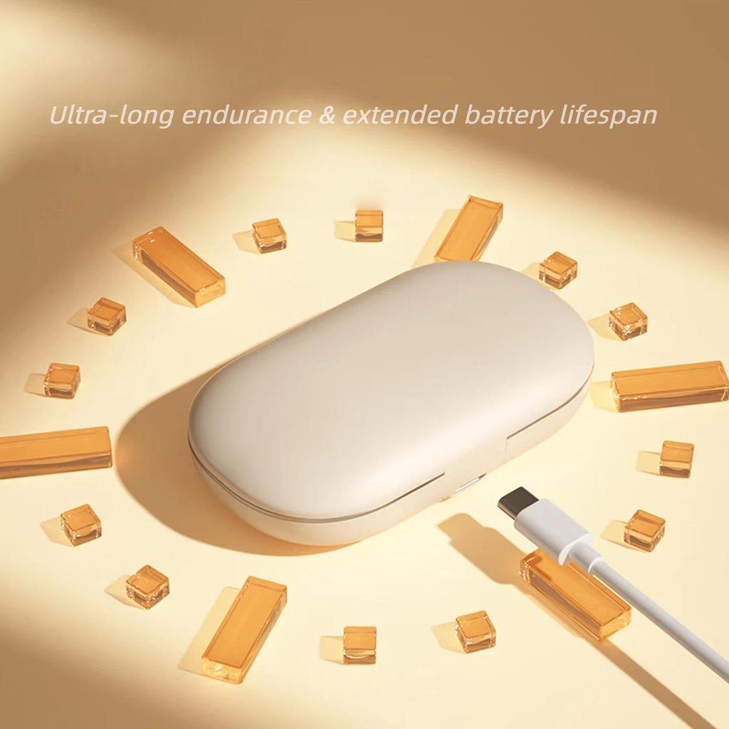 PVF Bluetooth Headphones, Ear-Hook Bone Conduction Concept, Open-Style Non-In Wireless, Noise-Cancelling Ear Clips, White