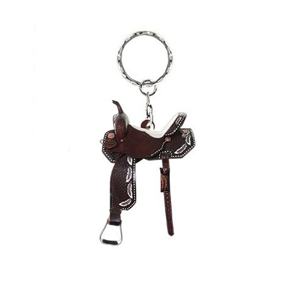 Portachiavi Forma Sella da Cowboy Western per Cavallo Ciondolo Acrilico Portachiavi da Appendere Decorazione Portachiavi per Auto Regali Non 3D