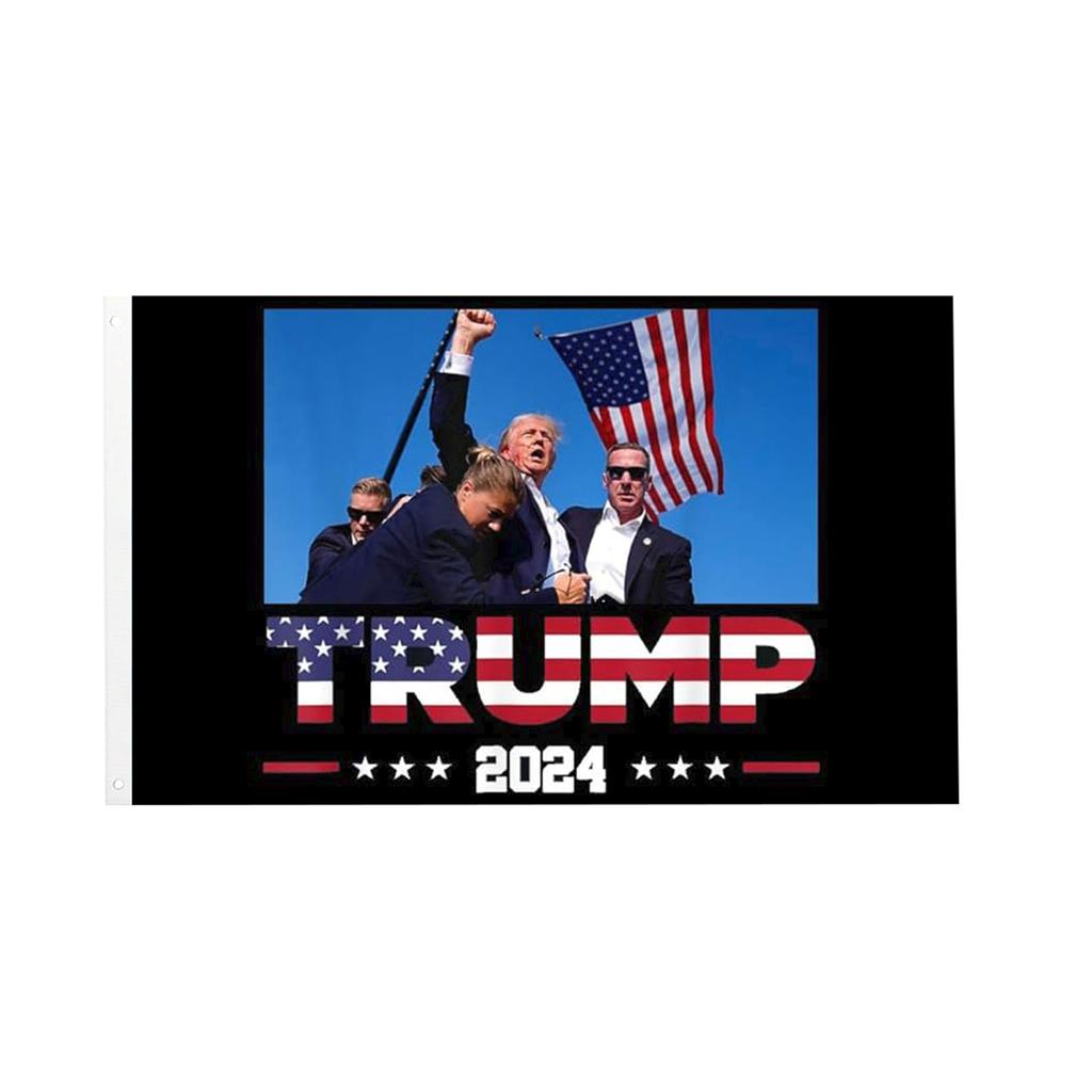 Shooting Flag Missed Me Flag 2024 Flag 3x5 Single Outdoor Flag Tapestry Gift, Popular Political Flags, Shooting Missed Him, Right Ear Injured Flag