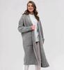 Women's Casual Knitted Solid Color Long Cardigan Sweater Jacket