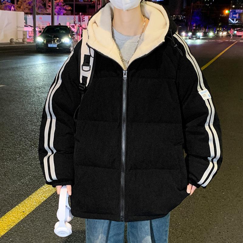 

Мужской пуховик зима новый всесочетаемый повседневный парный с капюшоном в гонконгском стиле свободное пальто молодежный утолщенный теплый топ M