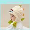 Dinosaur Kids Hat Winter Warm Knitted Earflap Beanie For Children 2-10 Years