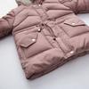 Autumn Winter Girls Jackets Keep Warm Thickening Kids Jacket Solid Hooded Casual Girls Coat Kids Clothes