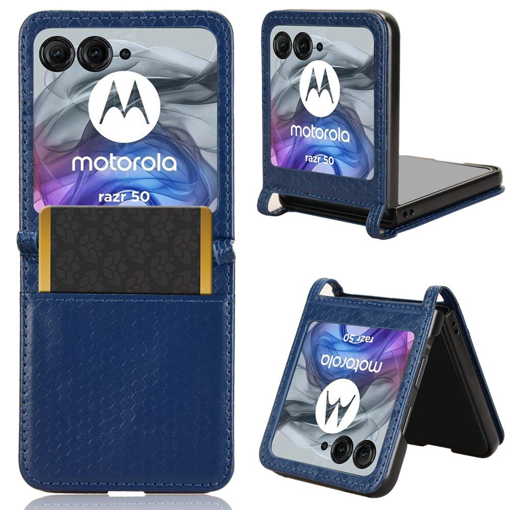 For Motorola Razr 60/Razr 50 5G Phone Case with Card Holder Imprinted Dot Pattern Leather Phone Cover