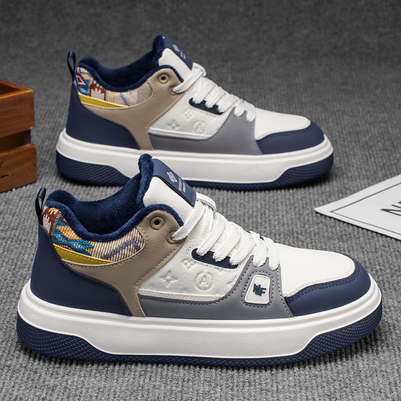 

Новая мужская классическая зимняя мода низкий верх толстая подошва обувь для скейтбординга удобная мягкая подошва баскетбольные кроссовки 44 синий