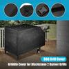 Heavy Duty Grill Cover Fade Resistant Waterproof Portable Protection Charcoal Grill Cover For Table Cart Pit Yard Patio Porch