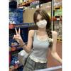 Sommer Koreanischer Stil Schlanke Passform Kontrastfarbe Zweiteiliges Design Camisole - Reines Baumwoll-Westen-Top