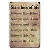 Vintage Metal Poster Wall Art, Retro Quote Tin Sign for Living Room