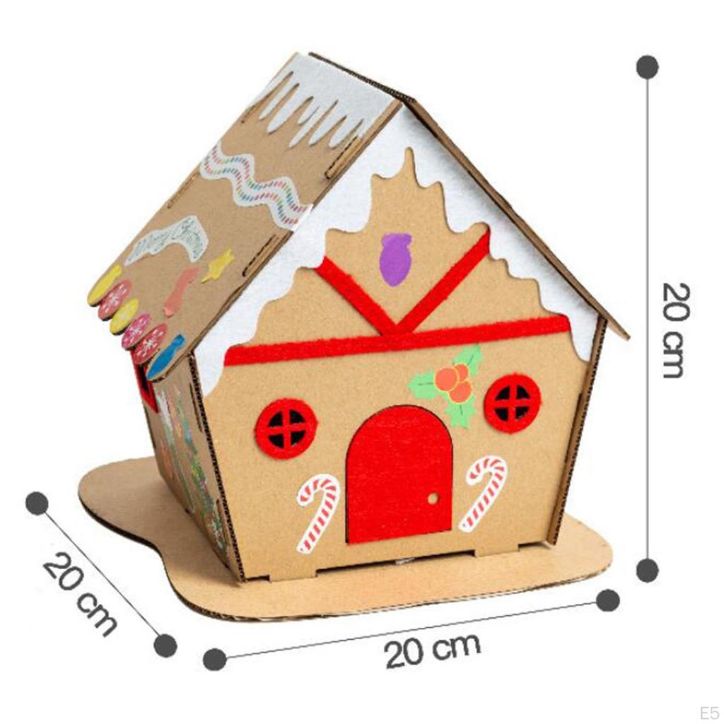 Cardboard Sets, Christmas DIY Room Table Decoration, Handmade Paper Material, Project Art for