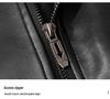 Men's Stand Collar Motorcycle Leather Jacket - Spring/Autumn, Casual & Stylish for Teens and Adults.