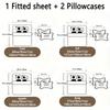 Set of Bed Shets Leopard Patern Soft plus Comfortable Beding Set for Bedrom Guest Rom plus Dormitory Decoration