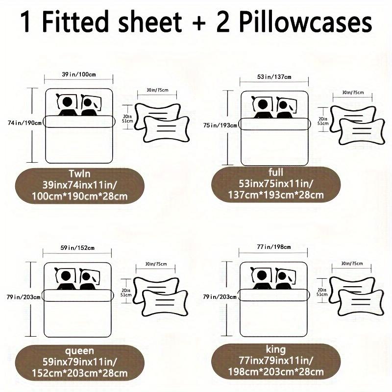 Set of Bed Shets Leopard Patern Soft plus Comfortable Beding Set for Bedrom Guest Rom plus Dormitory Decoration