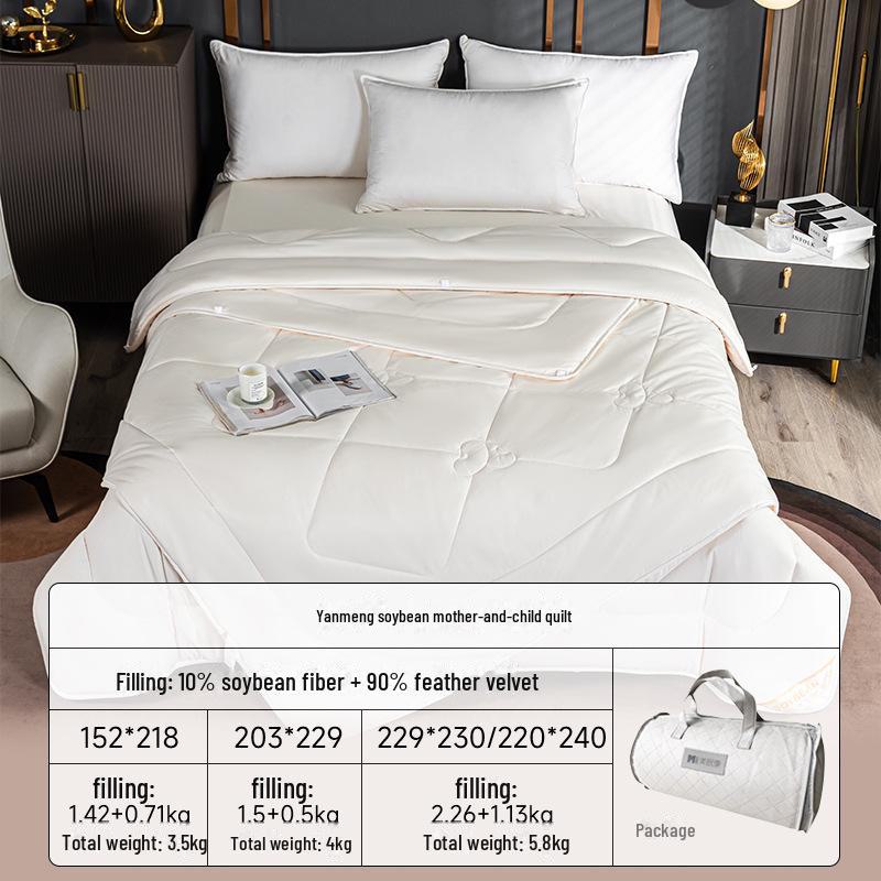 Meimian Kangduo Winter Soybean Fiber Double Quilt - Thick, Warm, All-Season Comforter