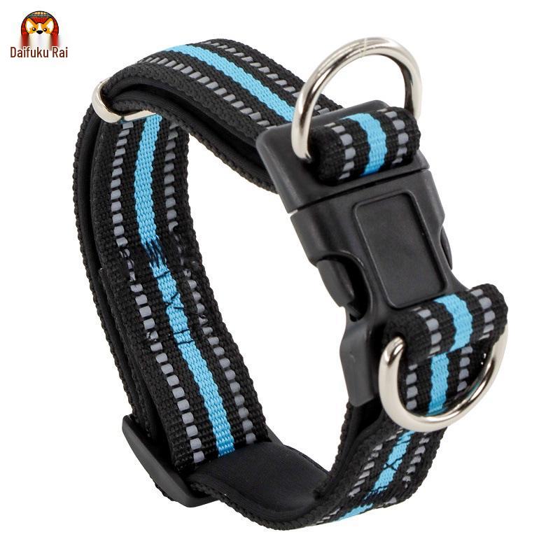 

Double D-Ring Dog Collar and Leash for Medium to Large Breeds: Suitable for Teddy, Golden Retriever, and Big Dogs Small Dogs (5-15 jin)