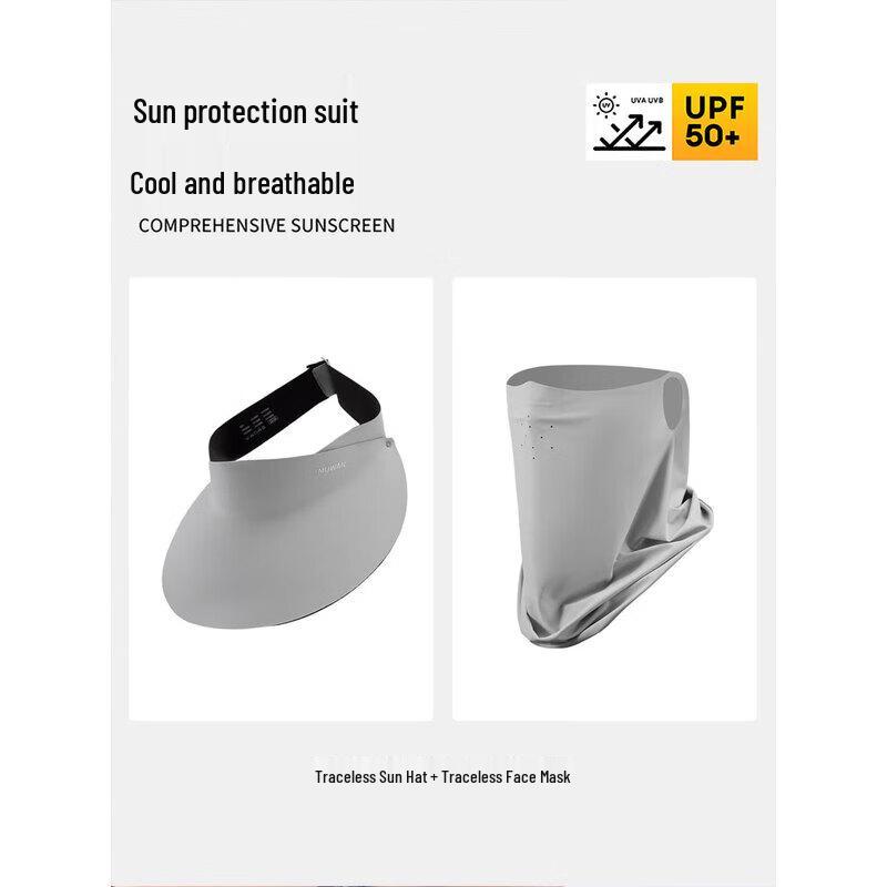 Unisex Anti-UV Sun Visor Hat with Face Mask