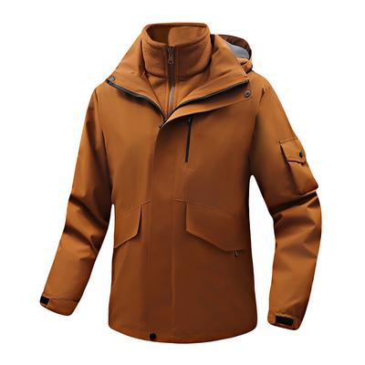 Outdoor Jacket for Men and Women, Three-in-one Detachable Velvet Two-piece Winter Windproof and Waterproof Mountaineering Jacket