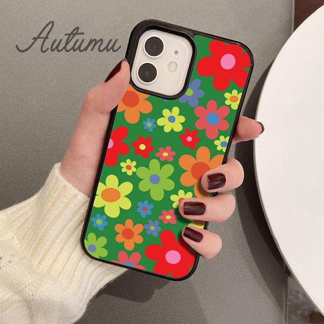 Flowery Phone Case for iPhone 11 12 13 14 Pro Max Mini X XR XS SE 2020 5 6S 7 8 Plus Samsung Galaxy S21 S22 Cover Shell