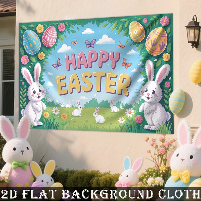 Dekoratives Wandteppich-Hintergrundtuch mit Frühlings- und Oster-Thema, frischer und niedlicher Stil, Requisiten, Hintergrundtuch, Raumdekoration