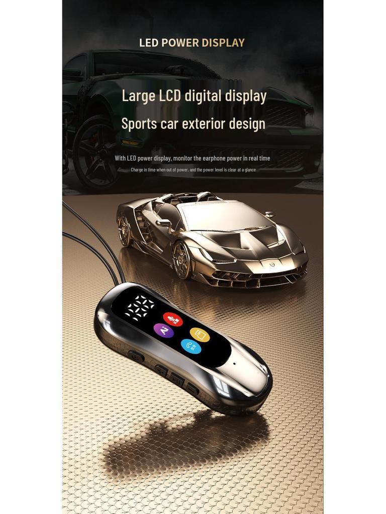Clip-on Bluetooth Headset with Long Battery, Noise Reduction, Sports Card Insertion, In-Ear Gaming, Wireless
