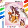 Princess Belle Pumpkin Witch Oil Paint Hand Painting Art Kit. Home Decor Gift