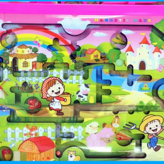 Children's Puzzle Ball Maze Double-sided Drawing Board Magnetic Drawing Board