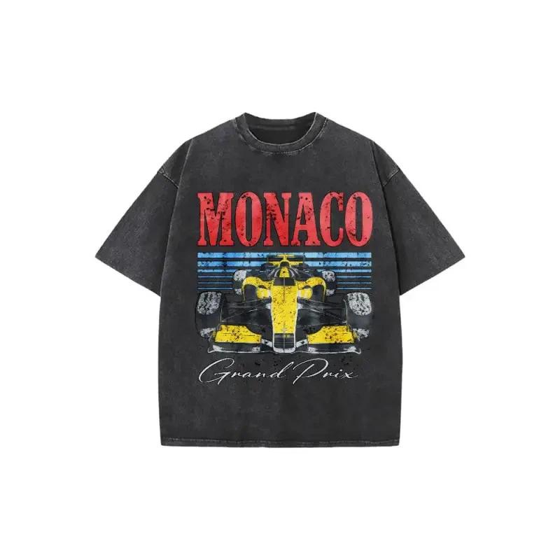 T-Shirt with Retro Race Car Graphic | 90s Motorsport Streetwear Crewneck XXL