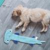 Dog Chew Toy Squeaky Tear-resistant Soft Hammerhead Shark Pet Teething Shape Chewing for Home Molar