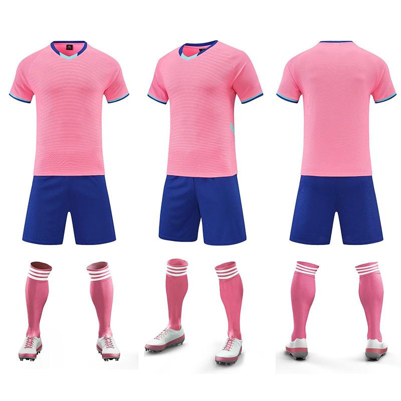 A Short-sleeved Football Training Jersey, a Football Jersey Set for Men and Women, and Short Sleeves Can Be Printed for Cross-border Children's 