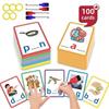 100pcs Kids English Spelling Flashcards Phonics & CVC Word Writing Cards, Interactive Learning for Toddlers, Perfect for Homeschool & Classroom