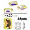 Yanruo AB Color Sew on Glass Crystal Sewing  Rhinestone Crystal Flat Back Rhinestone for Dresses