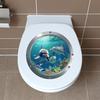 NEUER Unterwasserwelt Toilettenaufkleber Meeresbewohner Wandaufkleber Selbstklebend Abnehmbar Wasserdicht Badezimmer-Aufkleber Heimdekoration