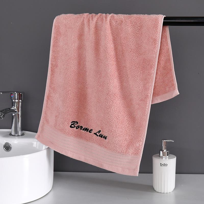 Pack of Bamboo Towels Bathroom White Color Embroidered Letter Hand Face Hair Bath Towel Sets Serviette