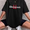BIGBANG G Dragon Übermensch T-Shirt Damen Sommer Baumwolle Kurzarm T-Shirt Kpop G-dragon Übermensch Buchstaben Print T-Shirt Oberteile