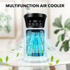 Tragbare Klimaanlage Luftbefeuchter Kühler, USB-Ventilator mit Atmosphärenlicht Kühler Klimaanlage, 6 Geschwindigkeiten einstellbar, 3 in 1 Funktion