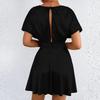 Low Cut V Neck Sexy Fashionable Dress Elegant Waist Cinched Summer New Arrival Women's Clothing Short Sleeveless Dress