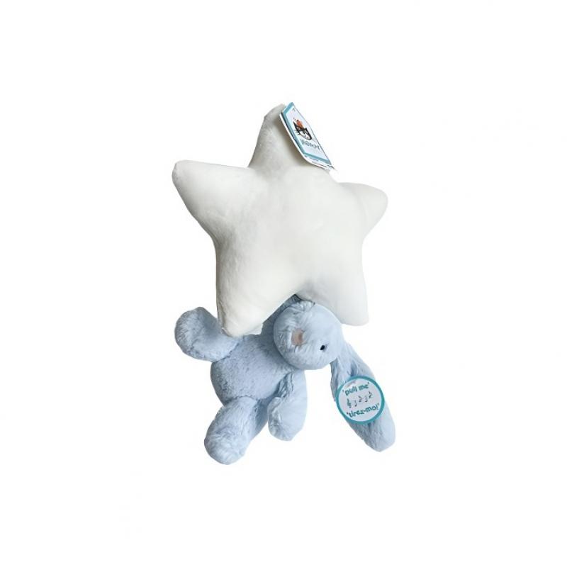 

JELLYCAT Shy Series Animal Bell Rabbit Bunny Music Box Soothing Bed Bell Blue Soft Doll Plush Doll 28cm High Box Not Included