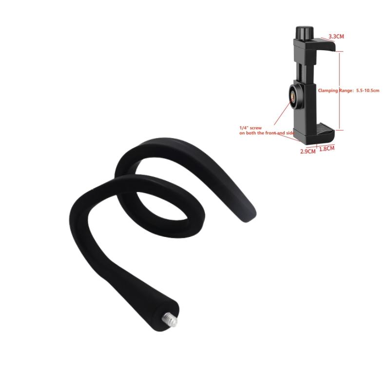 Universal Baby Monitor Bed Bracket Multifunction Camera Holder 1/4 Screw Flexible Clip Hose Holeless Mounting CCTV Phone Stand